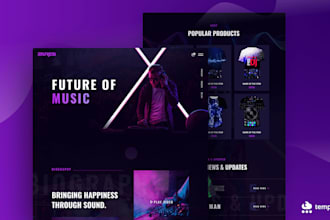 build a music website for music artist producer dj band or record label website