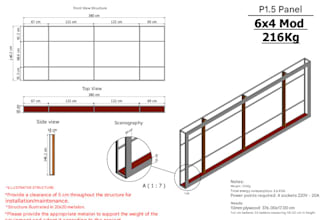 design straight structures for led panels