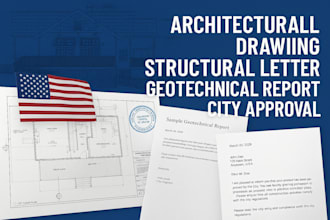 create architectural structural letters and geotechnical reports for city permit