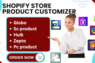 setup shopify store product customizer globo sc product zepto hulk pc product