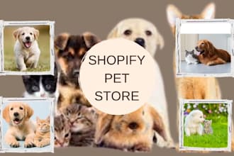 design pet shopify store pet website pet supplies store pet