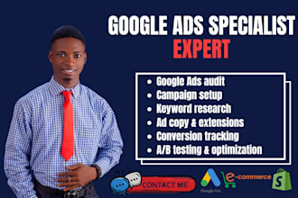 audit, optimize and manage google ads campaign ppc campaign ecommerce marketing