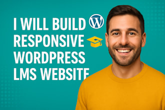 build a responsive wordpress lms website with learndash or tutor lms, wordpress
