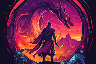 design awesome rpg fantasy or sci fi logo for you