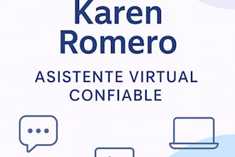 seré tu asistente virtual administrativa y soporte online