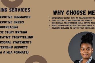 format and polish case studies and research projects in medical,business,science