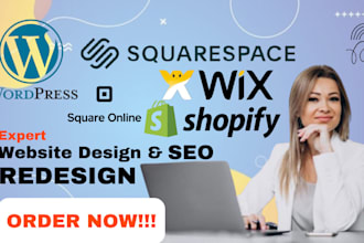 setup squarespace wix wordpress shopify square online website redesign website