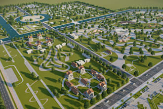 design landscape, map, mater plan, site plan, isometric plan