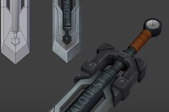 design sci fi 3d spaceship model hard surface weapon or prop model