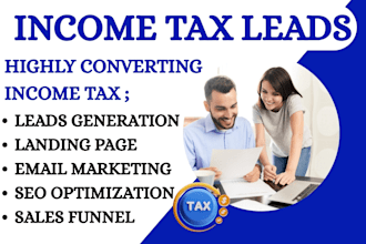 generate income tax leads tax preparation financial advisor bookkeeping leads