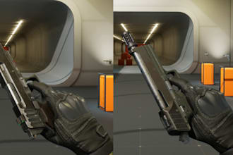 create high quality 3d game assets, guns, and weapons for unity and unreal
