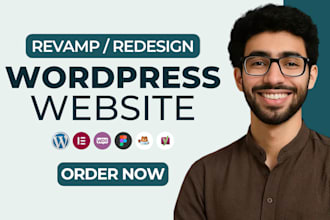 redesign, revamp or rebuild your professional wordpress website using elementor