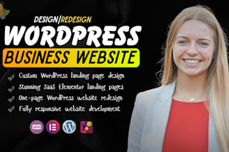 design, redesign or build responsive wordpress business website development