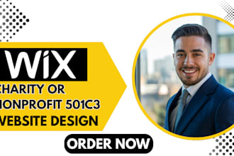 design a nonprofit 501c3 website wix charity wix donation wix website
