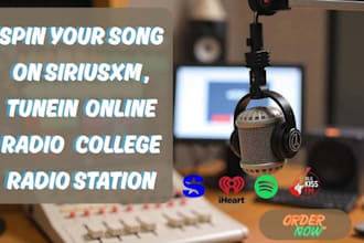 spin your song on siriusxm, tunein online radio and  college radio