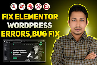 fix elementor issues, responsive problems, and wordpress issues