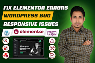 fix elementor issues, responsive problems, and wordpress issues