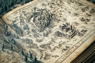 design vector maps, event maps, fantasy festival maps