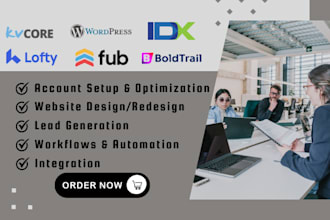 setup real estate lofty CRM kvcore boldtrail idx mls lead capture idx website