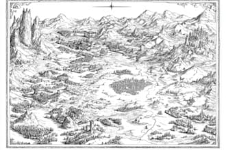 design fantasy map illustration isometric map