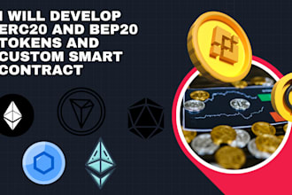 develop erc20 and bep20 tokens and custom smart contract