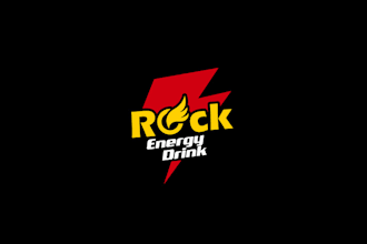 design rock energy drink logo