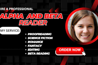 alpha beta read, proofread critique your science fiction fantasy romance novel