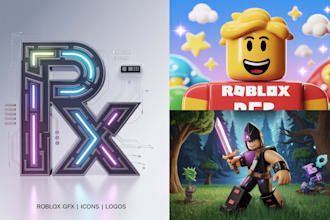 craft amazing roblox gfx icons pfps lo gos with clean 3d art