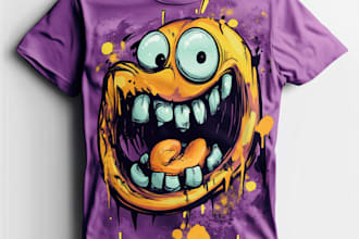 draw amazing cartoon t shirt design for you