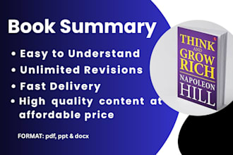 write accurate and engaging book summaries