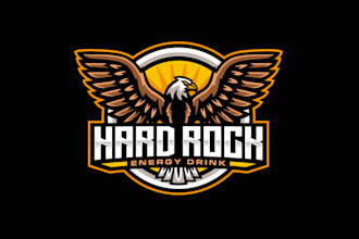 design hard rock energy drink logo