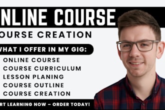 create online course content curriculum design lesson plan and course outlines