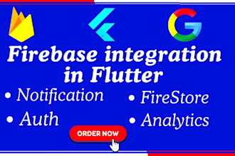 integrate firebase auth,firestore,and notifications in flutter,push,storage,auth