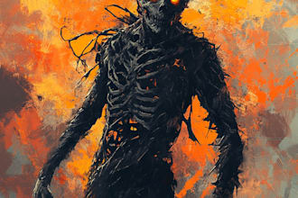 do dark art, horror and fantasy horror character in my style