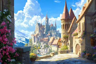 create landscape illustrations and scenery