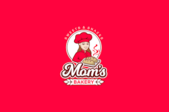 design mom bakery sweets snack logo