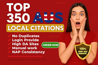 manually build top 350 australian local citations