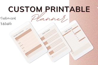 create a custom printable planner page or tracker