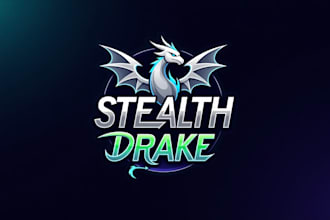 make eye catching stealth drake mascot logo for  you just in 12 hours