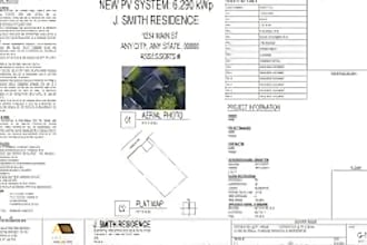 design pv system, solar permit drawing on autocad, structural pe stamp