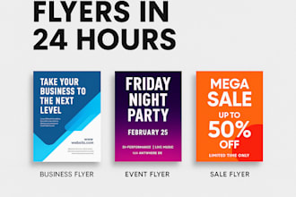 design modern flyers and brochures for your business or event