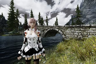create skyrim mod, character modelling, custom armor, fallout 4 model for you