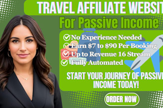 build premium automated travel affiliate website for passive income