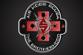 make custom public safety and tech diver badass logo