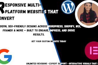 build responsive multi platform web and wordpress site to convert