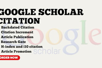 increase citation, backdated google scholar citation h index and publish article