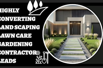 generate land scaping lawn care gardening companies landscaping contractor leads