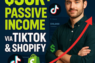 skyrocket 30k passive income tiktok shop sales, shopify ecommerce marketing