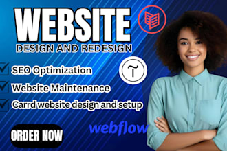redesign wix website webflow design elementor using tilda, carrd design SEO