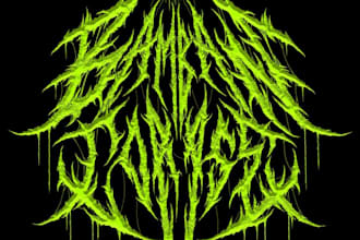 design high quality black metal logo for your business